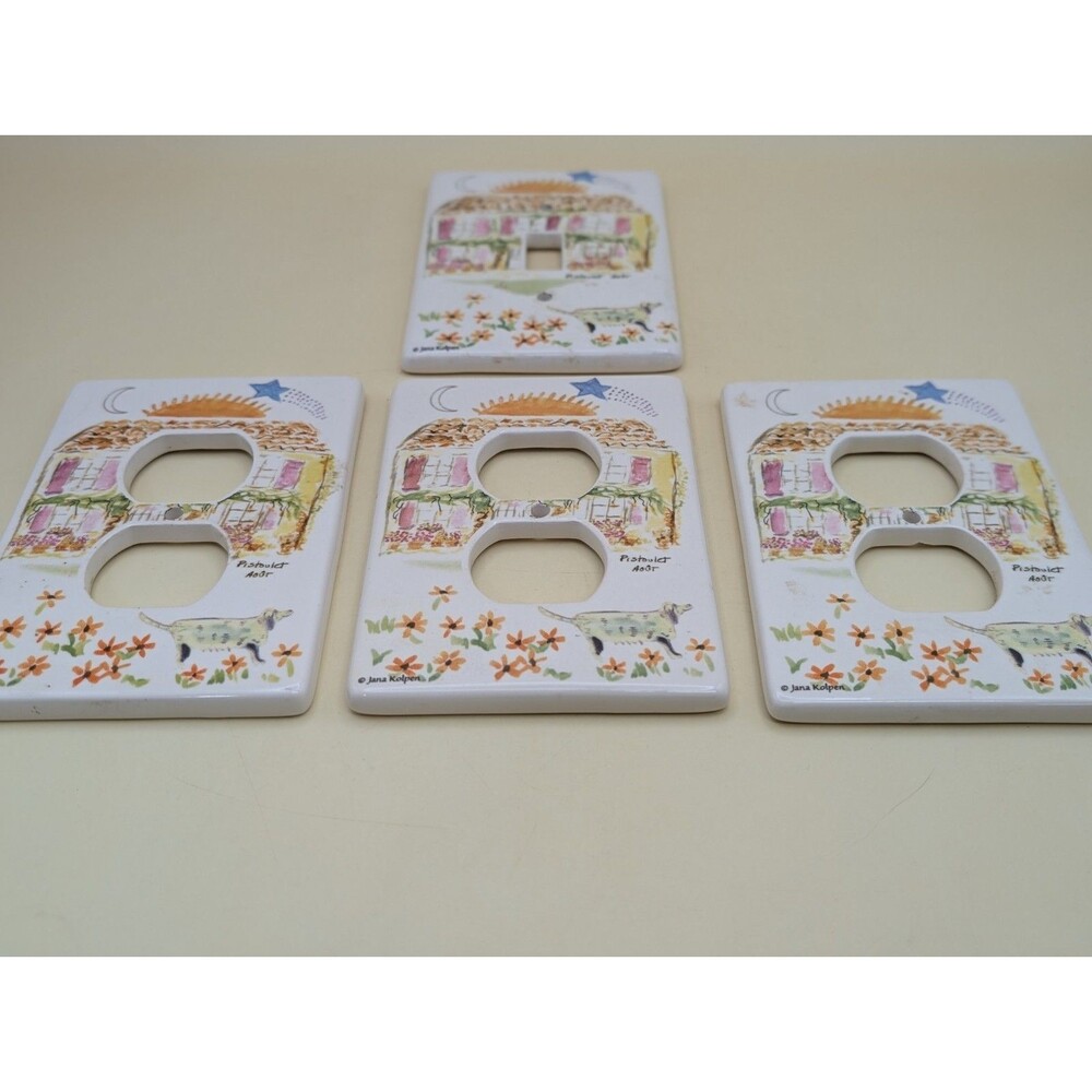 Pfaltzgraff Secrets of Pistoulet Ceramic Outlet Cover Plates Jana Kolpen Lot 4